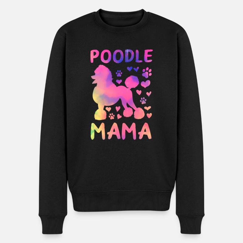 Caniche Mama Caniche Maman Caniche Amoureux - Pull Premium bio Homme - noir