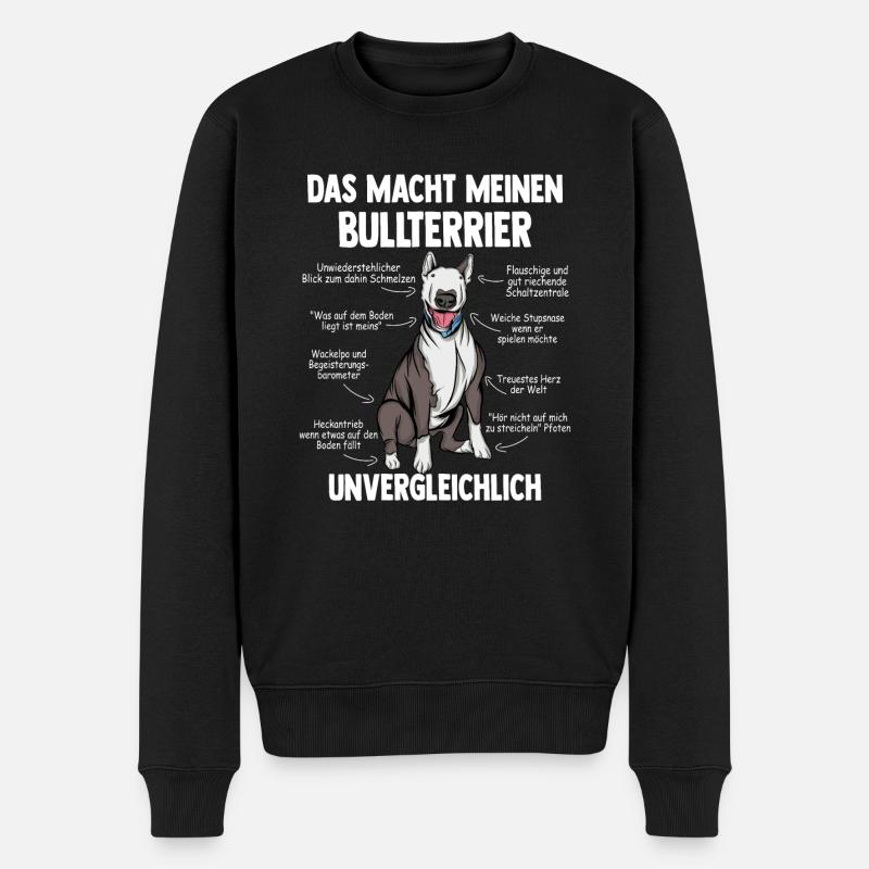 Bullterrier - Männer Premium Bio Pullover - Schwarz