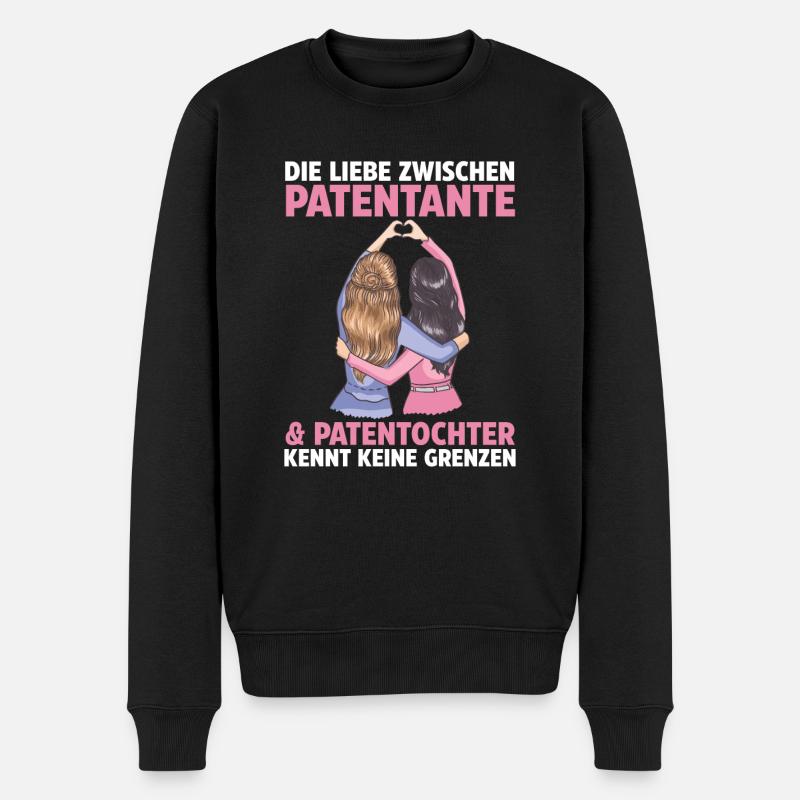 Patentochter Taufe Patenonkel Pate - Männer Premium Bio Pullover - Schwarz