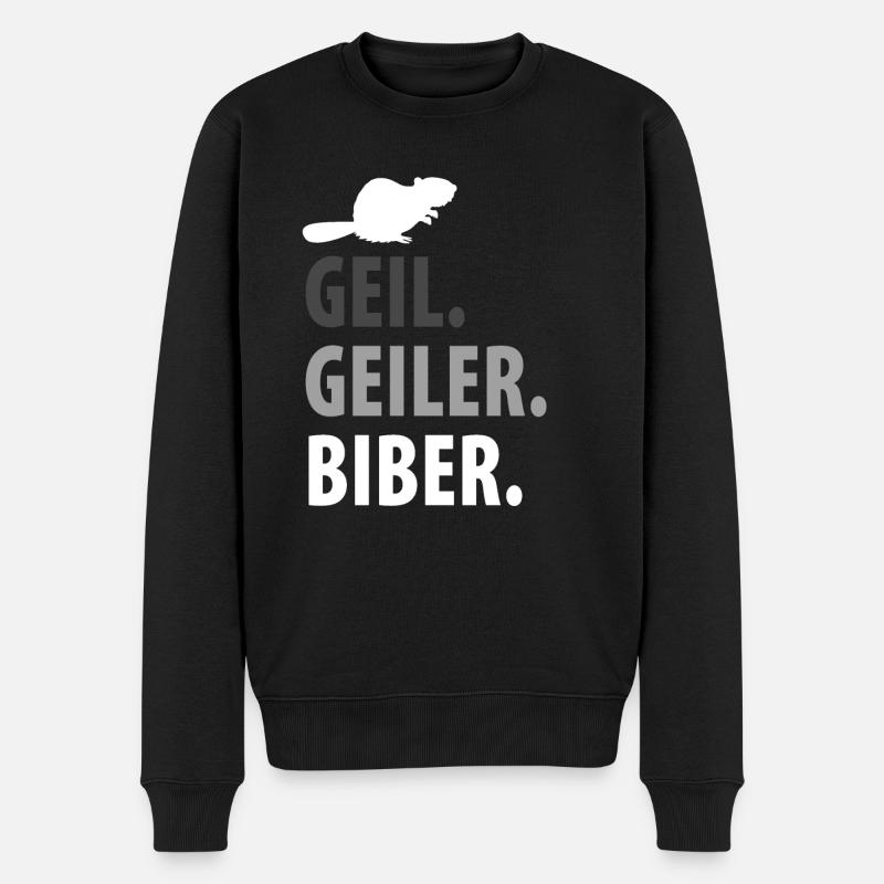 Biber - Männer Premium Bio Pullover - Schwarz