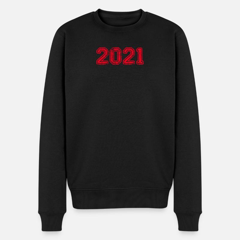 2021 2021 2021 - Männer Premium Bio Pullover - Schwarz