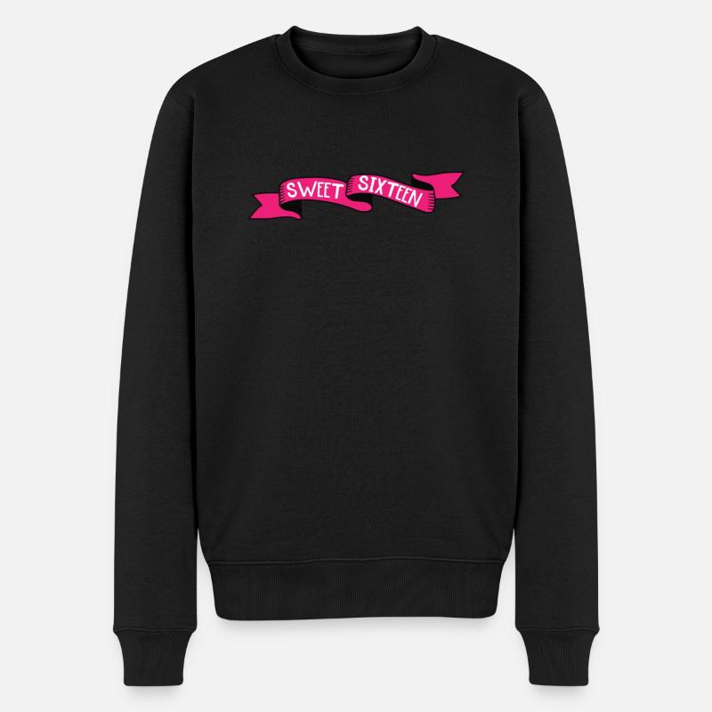 Sweet 16 - Männer Premium Bio Pullover - Schwarz