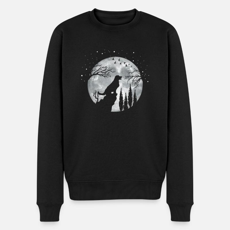 Golden Retriever - Männer Premium Bio Pullover - Schwarz
