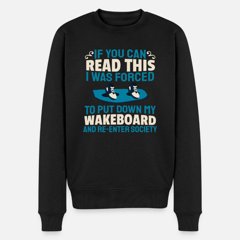 Wakeboarden Wakeboarding Wakeboard - Männer Premium Bio Pullover - Schwarz