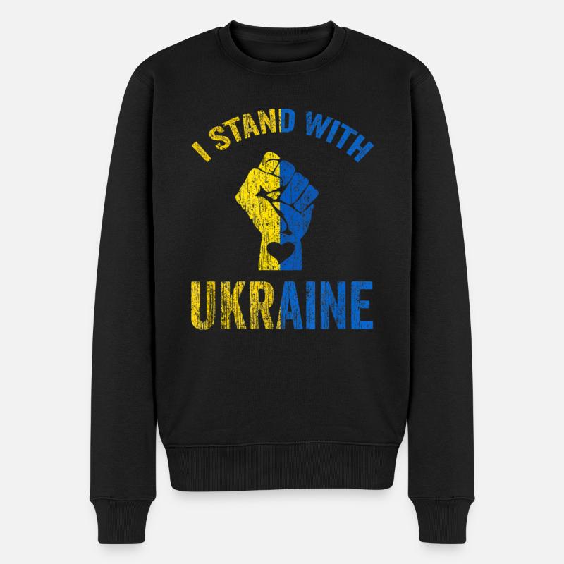 Ukraine - Pull Premium bio Homme - noir