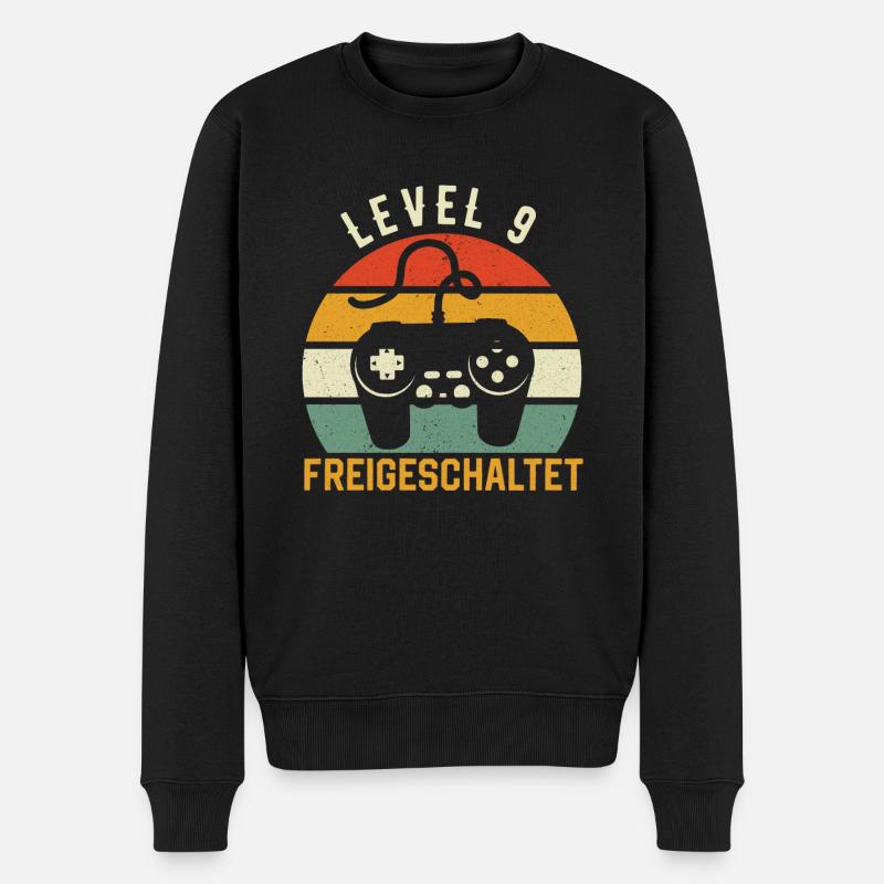 9. Geburtstag 9 Jahre Gamer Gaming Geburtstag - Männer Premium Bio Pullover - Schwarz