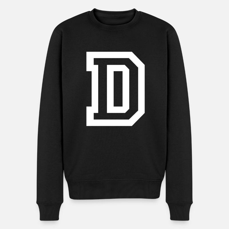 lettre D - Pull Premium bio Homme - noir