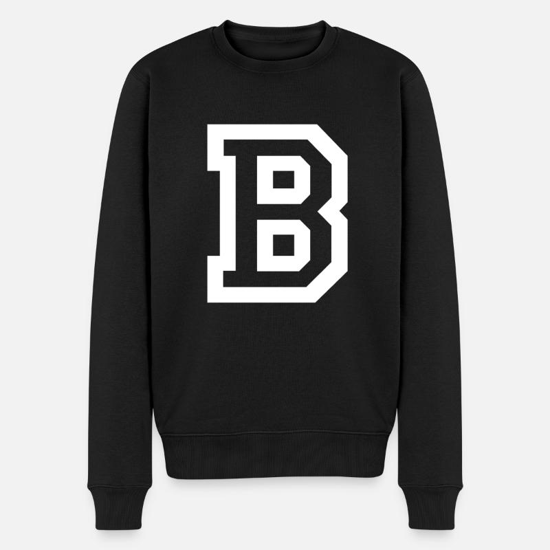 Lettre B - Pull Premium bio Homme - noir