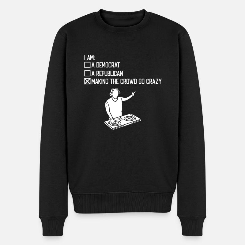DJ Discjockey - Männer Premium Bio Pullover - Schwarz