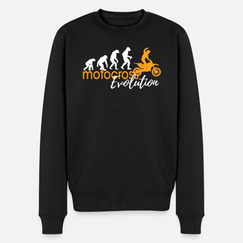 ÉVOLUTION DU MOTOCROSS - Pull Premium bio Homme - noir