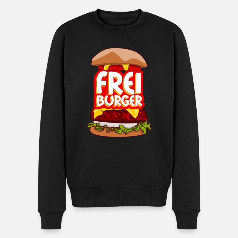 Freiburg Burger Freiburger - Männer Premium Bio Pullover - Schwarz