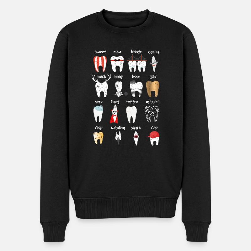 Zahnarzt - Männer Premium Bio Pullover - Schwarz
