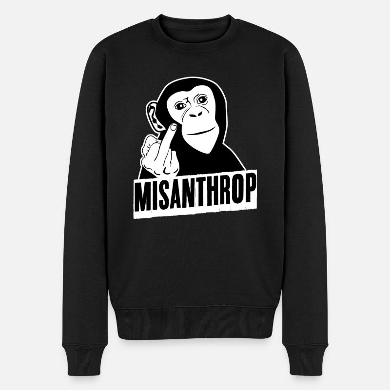 Misanthrope Singe Man-Hater - Pull Premium bio Homme - noir