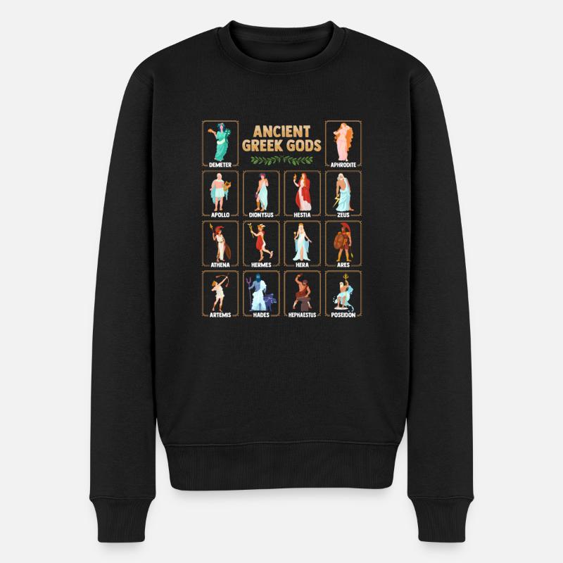 Antike griechische Mythologie mit griechischen Gö - Männer Premium Bio Pullover - Schwarz