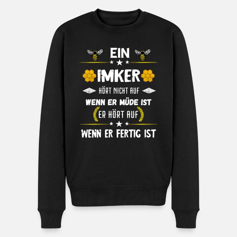 Imker Bienenwächter Zeidler Honig Biene Bienenzüch - Männer Premium Bio Pullover - Schwarz