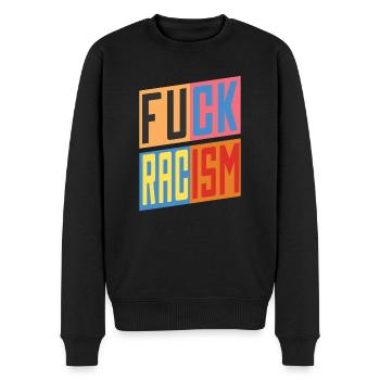Anti-racism - Men's Premium Organic Jumper - black - Front - Nico (187cm)