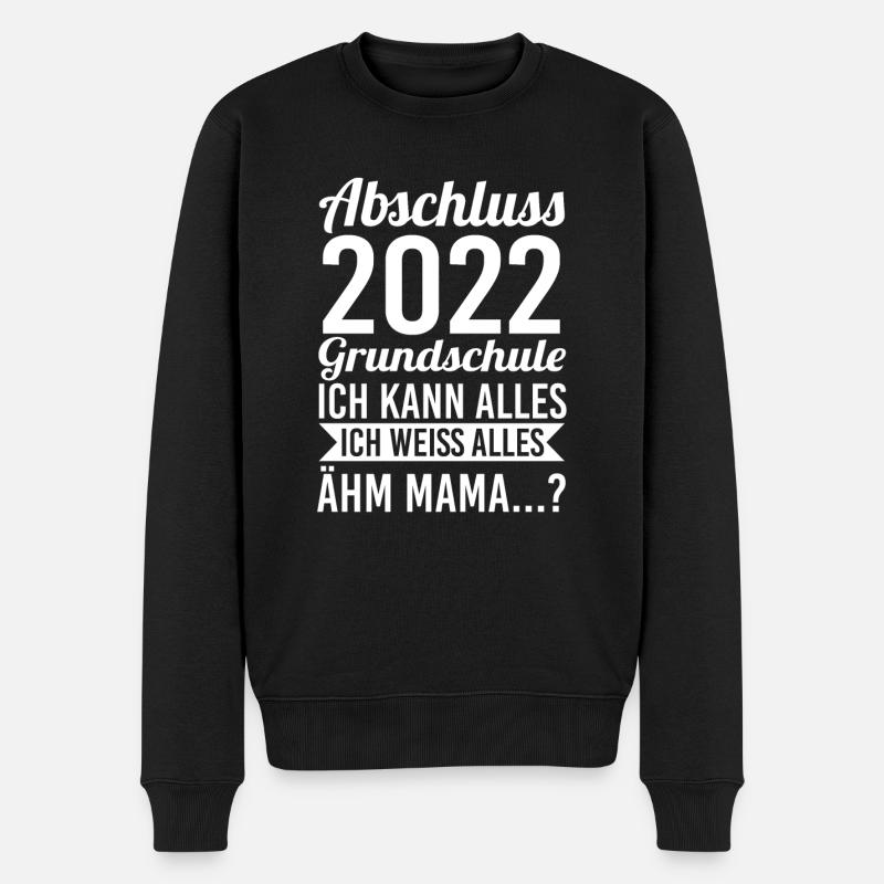 Grundschule 2022 Abschluss Grundschüler Geschenk - Männer Premium Bio Pullover - Schwarz