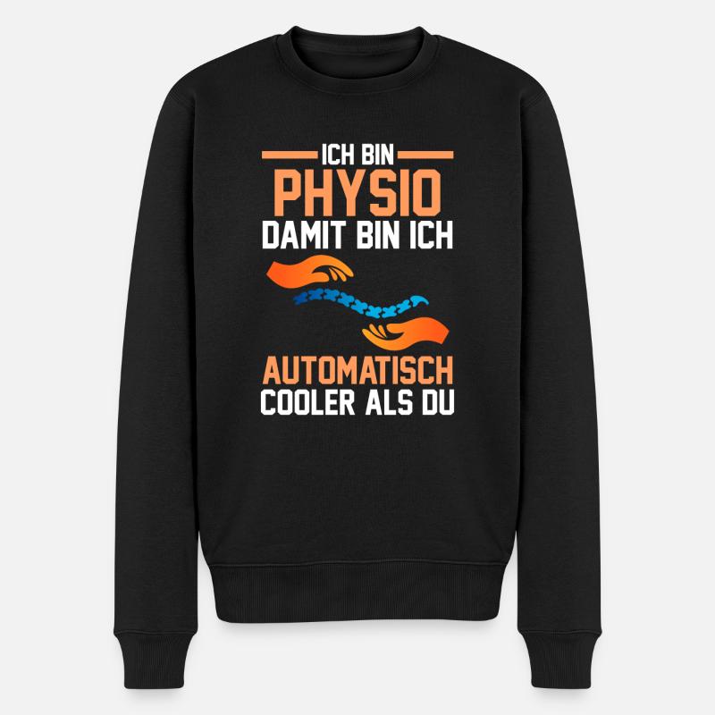 Physiotherapeut Physio - Männer Premium Bio Pullover - Schwarz