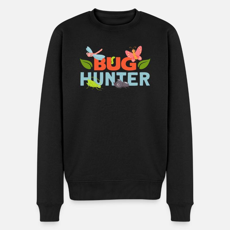 Bug Hunter Collecting Ideabettle - Men's Premium Organic Jumper - black