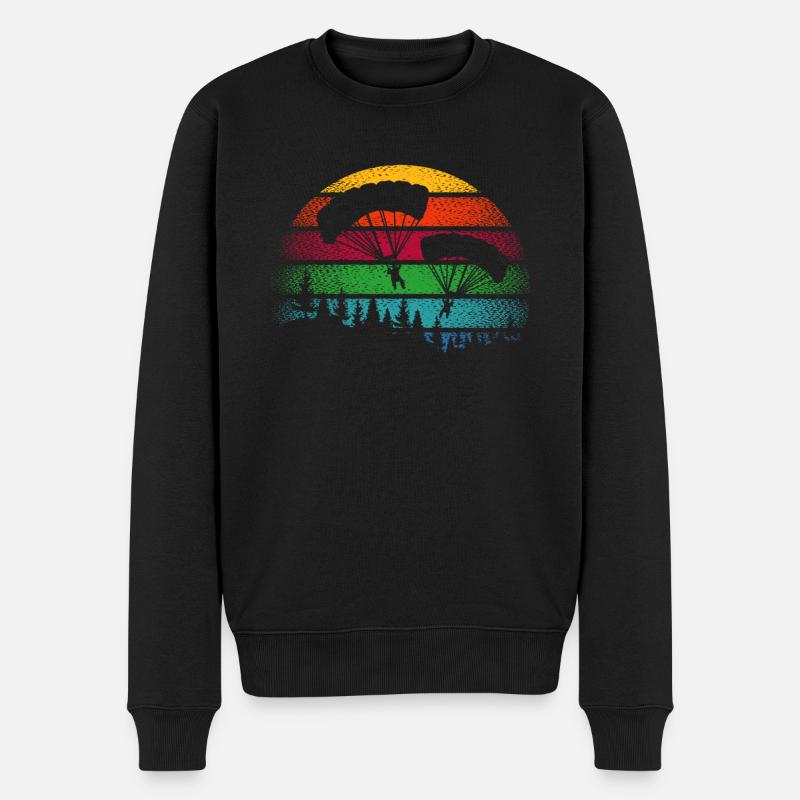 Parachute Skydive Skydiver Cadeau - Pull Premium bio Homme - noir