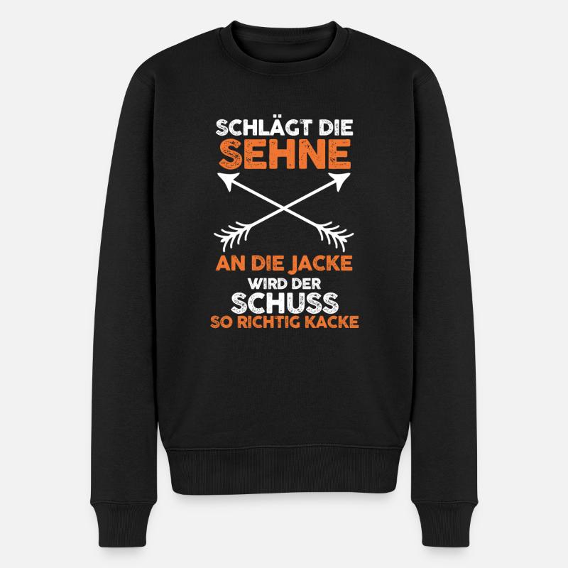 Bogenschütze Bogenschießen - Männer Premium Bio Pullover - Schwarz