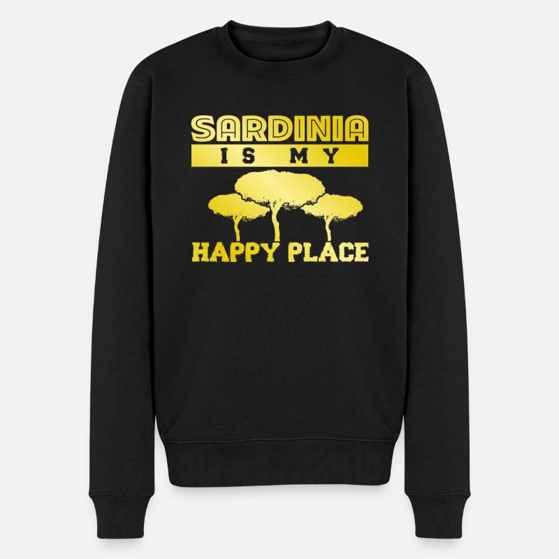 Sardaigne Sardaigne Arbres Sardaigne - Pull Premium bio Homme - noir