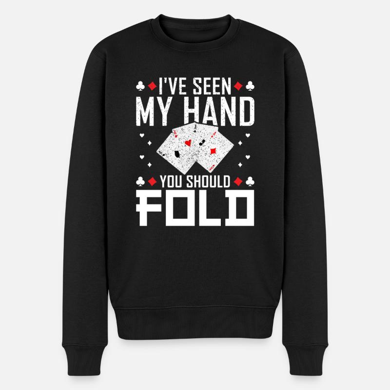 Poker - Männer Premium Bio Pullover - Schwarz