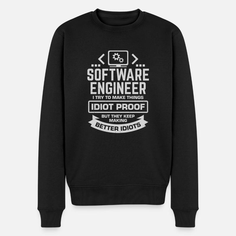 Softwareingenieur Softwareentwickler Geschenk - Männer Premium Bio Pullover - Schwarz