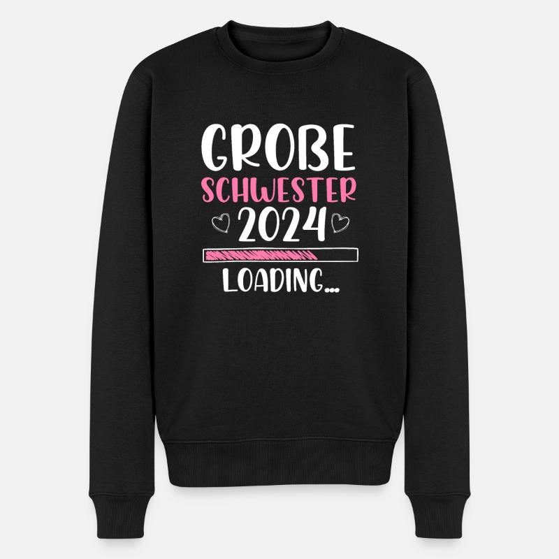 Große Schwester 2024 - Männer Premium Bio Pullover - Schwarz