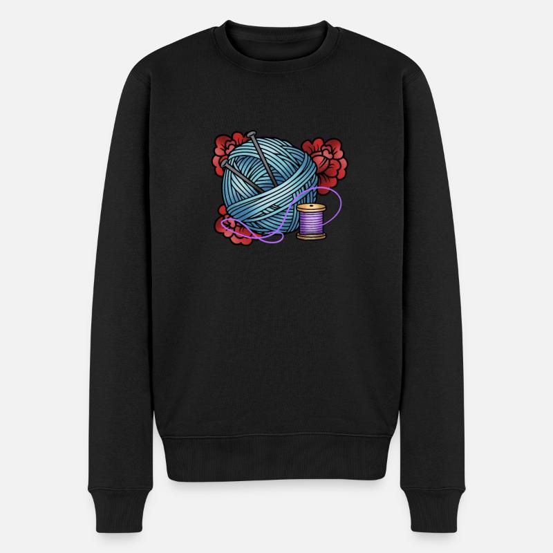 Stricken - Männer Premium Bio Pullover - Schwarz