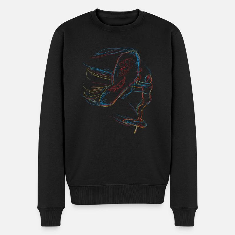 Wing Surf Hydrofoiling Wing Foiling - Men's Premium Organic Jumper - black
