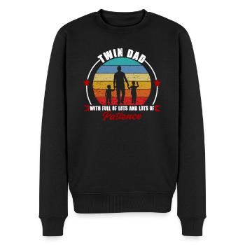 Twin Dad Fils Twin Dad Family Gift - Pull Premium bio Homme - noir - Devant - Nico (187cm)