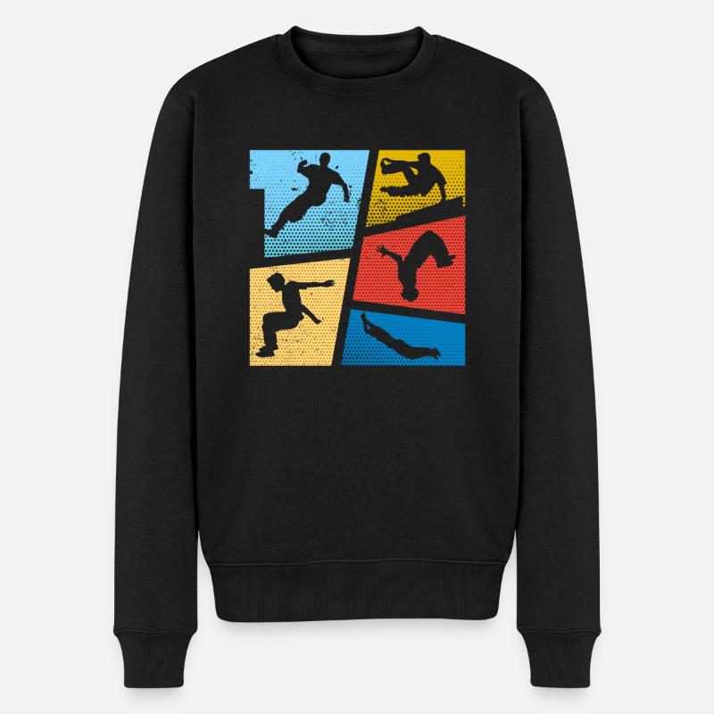 Parkour Vintage - Pull Premium bio Homme - noir