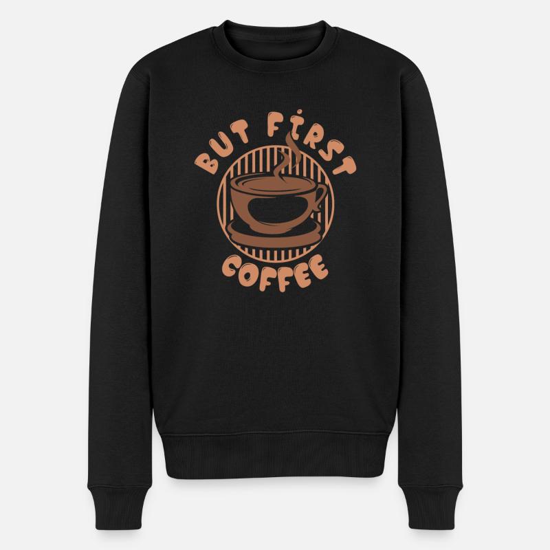 Espresso Kaffee - Männer Premium Bio Pullover - Schwarz