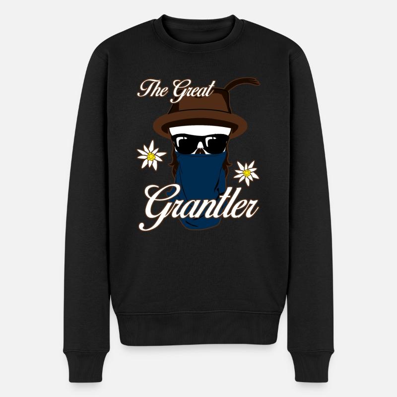 Grantler Grantln Granteln - Männer Premium Bio Pullover - Schwarz