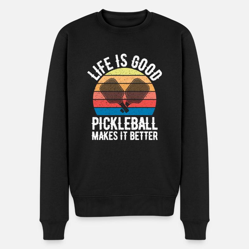 Pickleball - Pull Premium bio Homme - noir