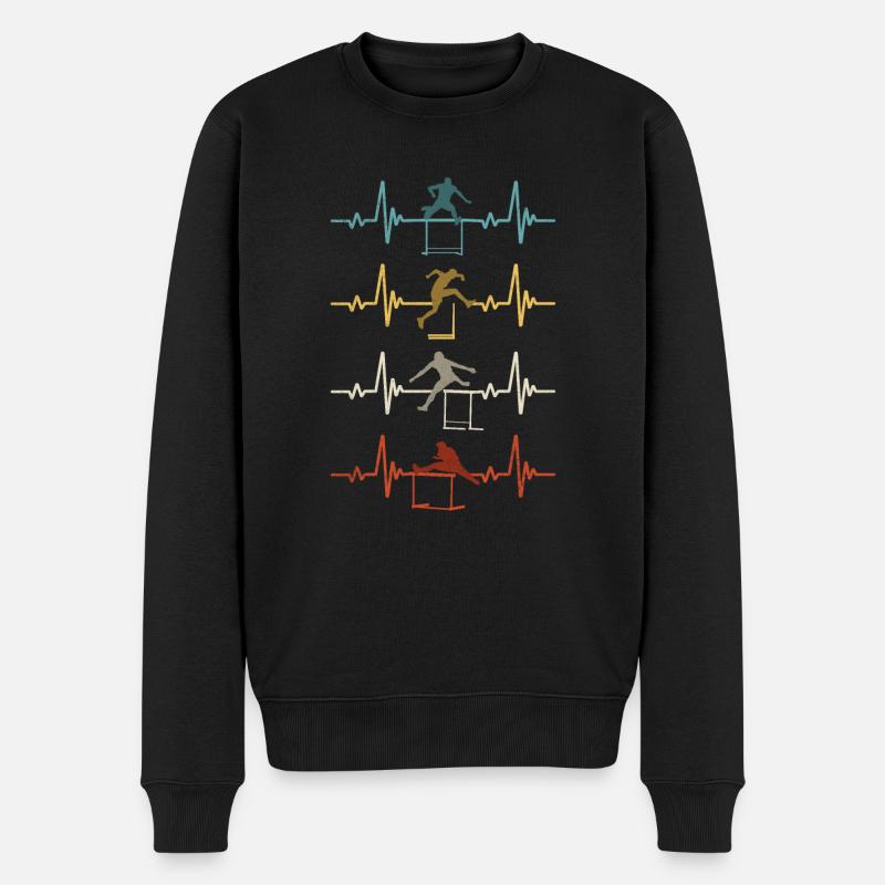 Course de haies Athlétisme Athlétisme - Pull Premium bio Homme - noir