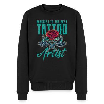 Tatouage - Pull Premium bio Homme - noir - Devant - Nico (187cm)