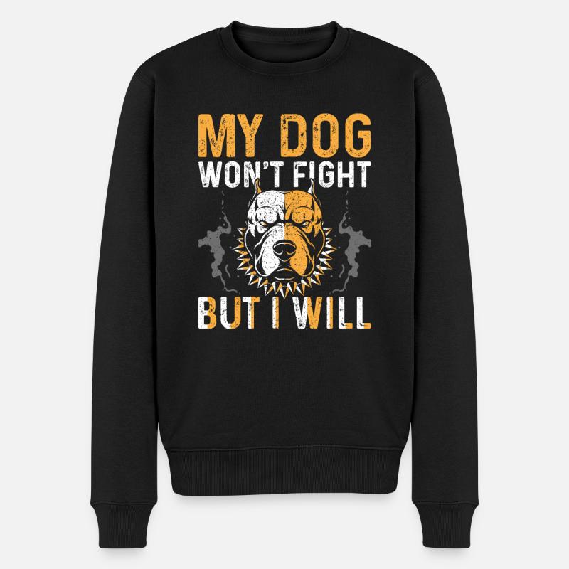 Pitbull - Männer Premium Bio Pullover - Schwarz