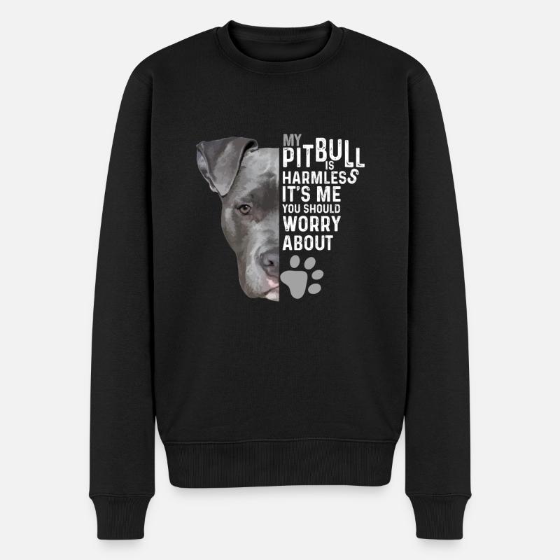 Pitbull - Männer Premium Bio Pullover - Schwarz
