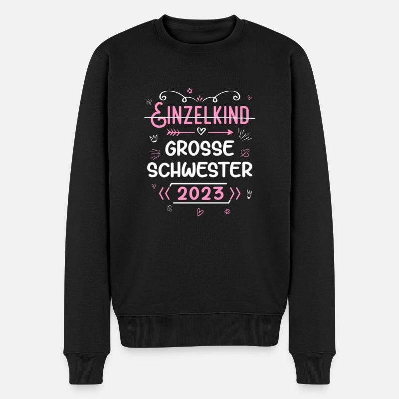 Große Schwester 2023 - Männer Premium Bio Pullover - Schwarz