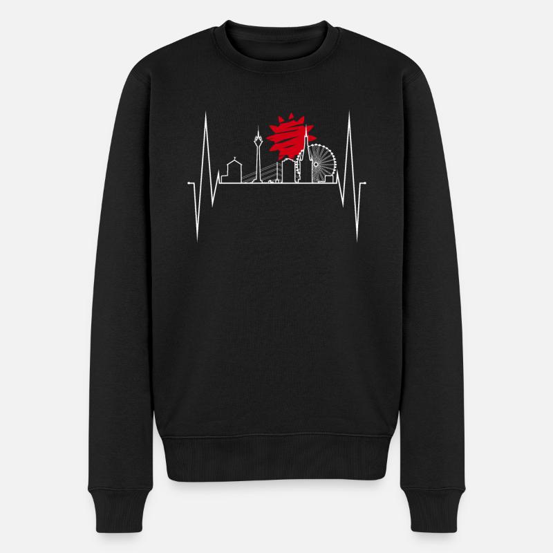 Düsseldorf EKG Düsseldorfer - Männer Premium Bio Pullover - Schwarz