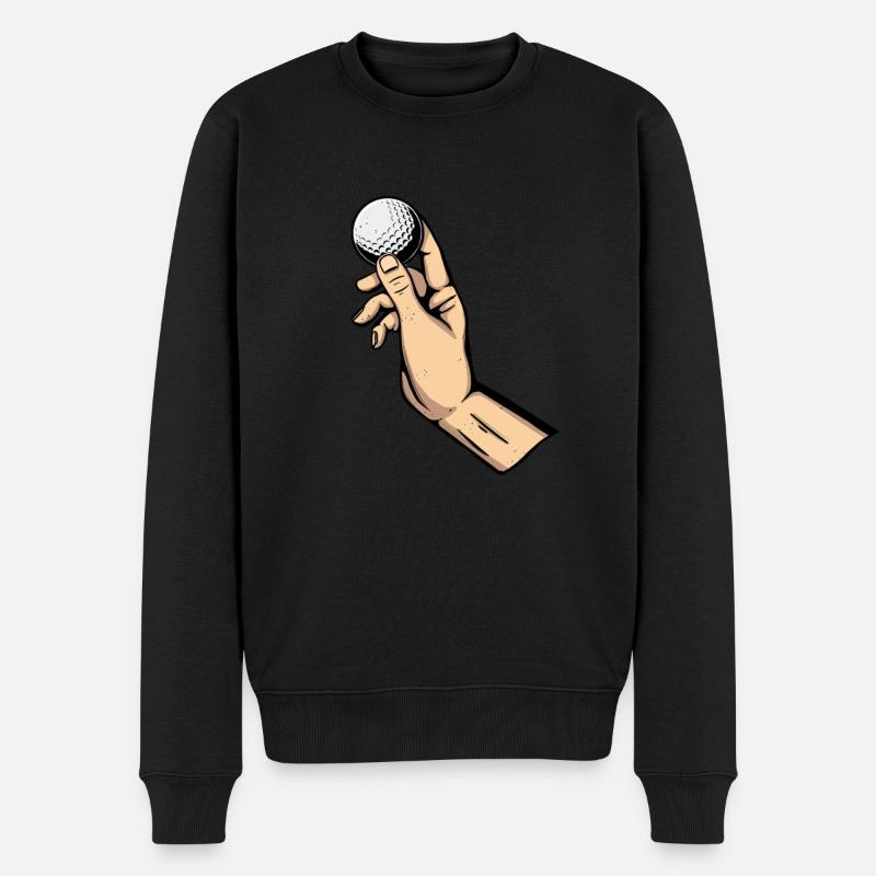 Golf Golfeur Golfeur Golf Golf Terrain - Pull Premium bio Homme - noir
