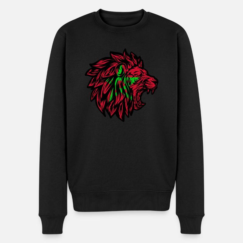 Maroc Lion Marocain Marocain - Pull Premium bio Homme - noir