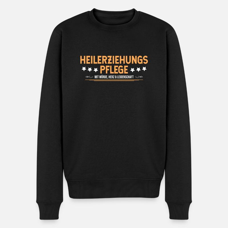 Heilerziehungspfleger - Männer Premium Bio Pullover - Schwarz