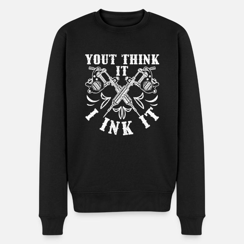 Tattoo - Männer Premium Bio Pullover - Schwarz