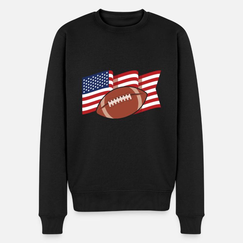 American Football - Männer Premium Bio Pullover - Schwarz