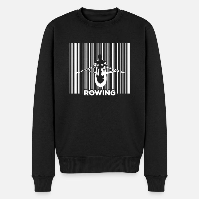 Rudersport Ruderer Ruderboot Rudern - Männer Premium Bio Pullover - Schwarz