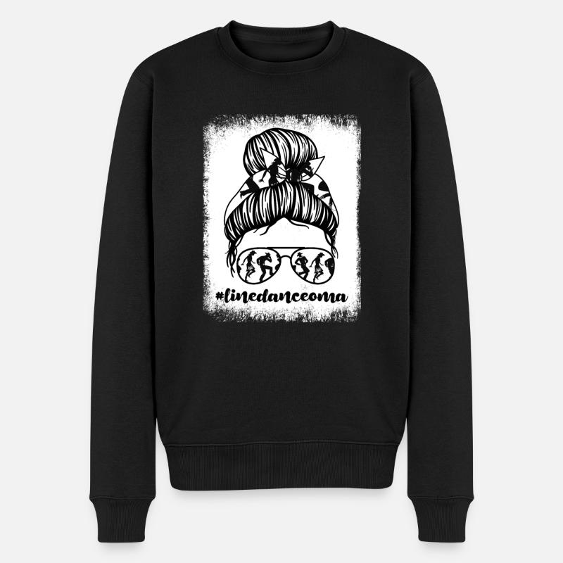 Linedance Oma Großmutter Geschenk - Männer Premium Bio Pullover - Schwarz