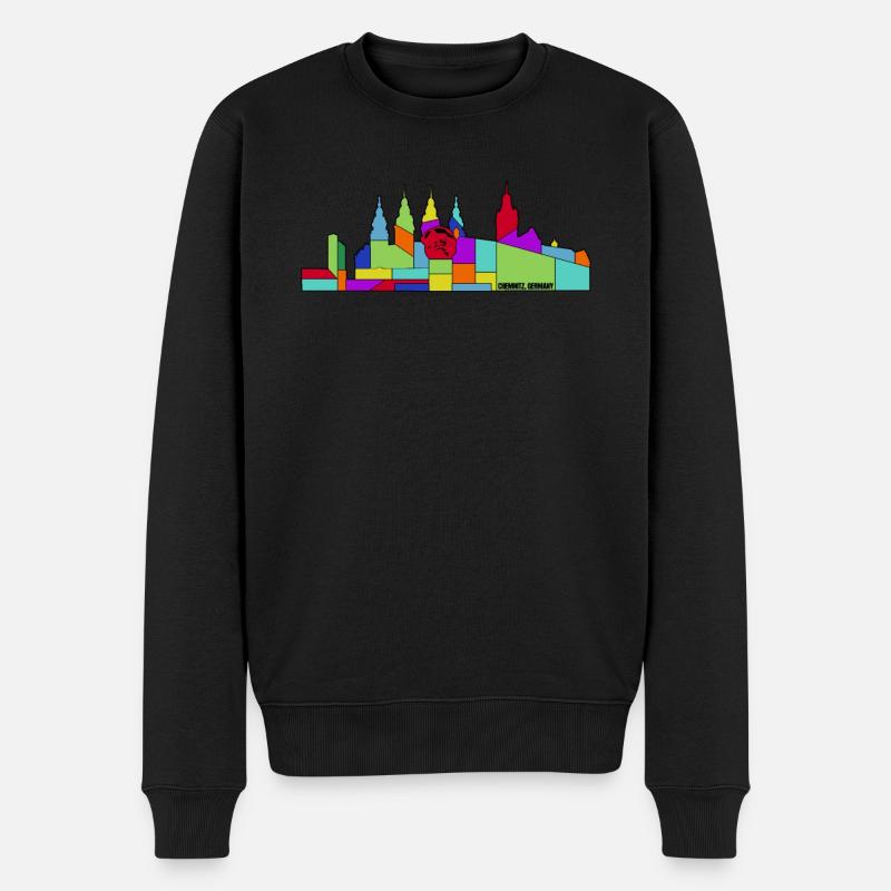 Chemnitz Sachsen Retro Chemnitzer - Men's Premium Organic Jumper - black